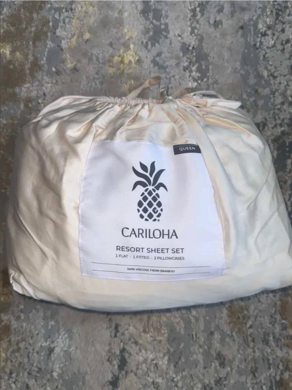 Cariloha Queen Resort Sheet Set in Cream